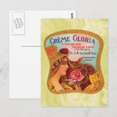 Vintage Creme Gloria Vanishing Hautcreme Postkarte (Vorne/Hinten)
