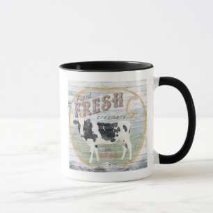 Vintage Creme Kuh Tasse
