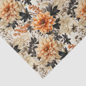 Vintage Creme Peach Floral Seidenpapier (Ausschnitt)