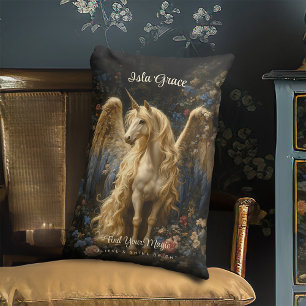 Vintage Creme Pegasus Unicorn Woodland Fantasie Lendenkissen