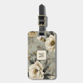 Vintage Creme-Rose Gepäckanhänger (Vorderseite vertikal)