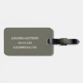 Vintage Creme-Rose Gepäckanhänger (Rückseite horizontal)