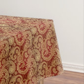 Vintage Creme und Rotes Paisley Tischdecke (Beispiel)