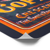 Vintage Crescent Röstkaffee Ad Poster (Ecke)