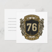 Vintage Crest Hergestellt 1976 Premium Qualität De Einladung (Vorne/Hinten)