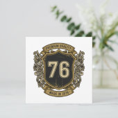 Vintage Crest Hergestellt 1976 Premium Qualität De Einladung (Stehend Vorderseite)