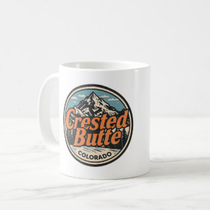 Vintage Crested Butte Colorado Skigebirge Geschenk Kaffeetasse