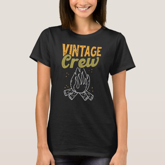 Vintage Crew Camping Adventure Quote Design T-Shirt (Vorderseite)