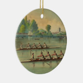 Vintage Crew Race Boat Race Keramik Ornament (Rechts)