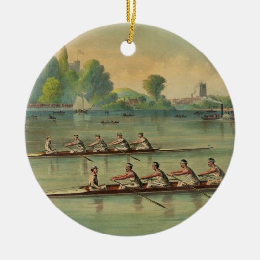 Vintage Crew Race Boat Race Keramik Ornament (Vorne)