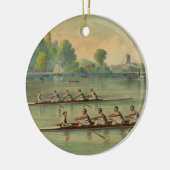 Vintage Crew Race Boat Race Keramik Ornament (Links)