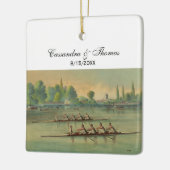 Vintage Crew Race Boat Race Keramikornament (Links)