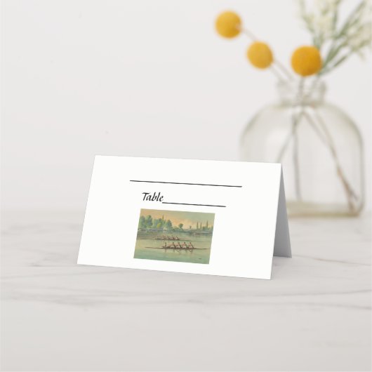 Vintage Crew Race Boat Race Platzkarte (Vorderseite)