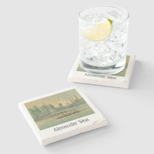 Vintage Crew Race Boat Race Steinuntersetzer