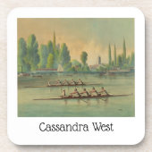 Vintage Crew Race Boat Race Untersetzer (Vorderseite)