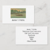 Vintage Crew Race Boat Race Visitenkarte (Vorne/Hinten)