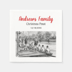 Vintage Crew Türme im Boot am Dock Serviette