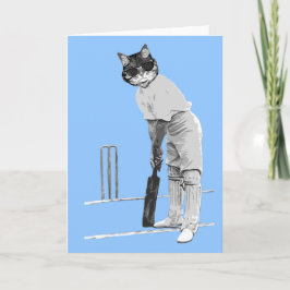 Vintage Crickekatze - individuell anpassbare Karte