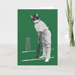 Vintage Crickekatze - individuell anpassbare Karte