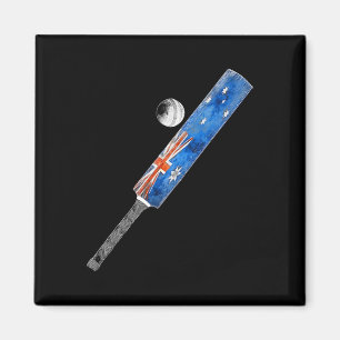 Vintage Cricket Australia Flag Aussies Stolz Magnet