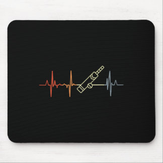 Vintage Cricket Herzschlag Cricket Spieler Herzfre Mousepad
