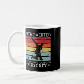 Vintage Cricket Introvertiert, aber Diskussionsber Kaffeetasse (Links)