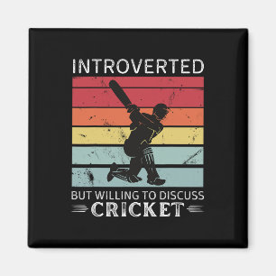 Vintage Cricket Introvertiert, aber Diskussionsber Magnet