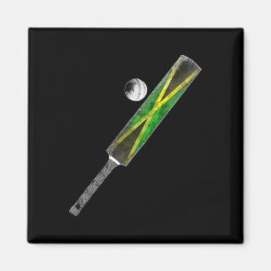 Vintage Cricket Jamaika-Flagge Jamaikanischer Stol Magnet