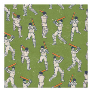 Vintage-Cricket-Muster Fotodruck