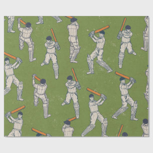 Vintage-Cricket-Muster Geschenkpapier