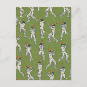 Vintage-Cricket-Muster Postkarte