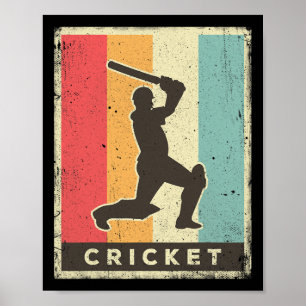 Vintage-Cricket-Sport-Retroplakat  Poster