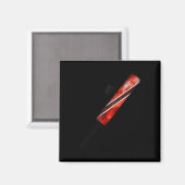 Vintage Cricket Trinidad Flag Trinidadian Pride Magnet (Vorderseite/Rückseite)