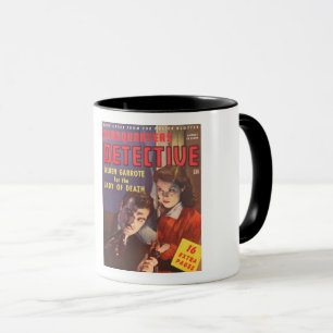 VINTAGE-CRIMEMAGAZIN-COVER AUS DEN 1940ER JAHREN TASSE