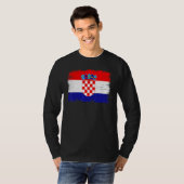 Vintage Croatia Flag Croatian Independence Day T-Shirt (Vorne ganz)