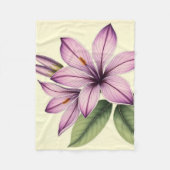 Vintage Crocus on Weathered Paper Fleecedecke (Vorderseite)