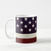 Vintage Crosshatch American Flag US Flagge Kaffeetasse (Links)