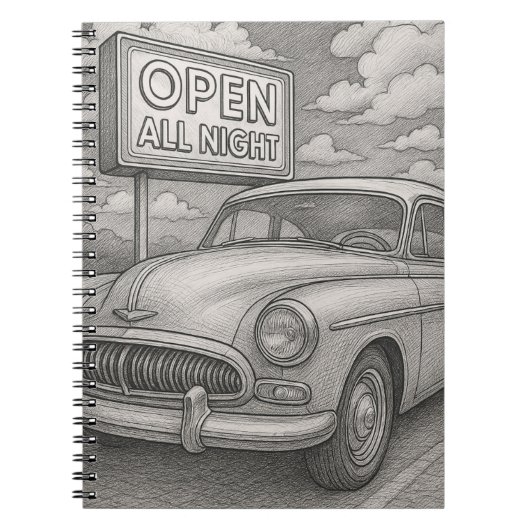 Vintage Cruiser Notebook Notizblock (Vorderseite)