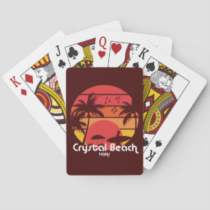 Vintage Crystal Beach Texas Spielkarten
