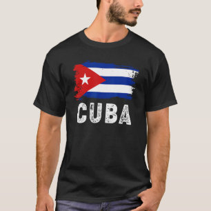 Vintage-Cuba-Flagge Kubanischer Familienstolz T-Shirt