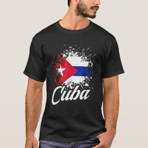 Vintage-Cuba-Flagge Stolz Patriotisch DNA Fußball T-Shirt