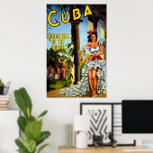 Vintage Cuba Travel Poster - Holiday Isle Tropics (Heimbüro)
