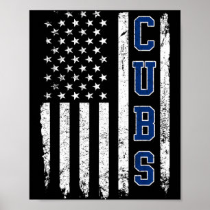 Vintage Cubs Name Retro Design für Männer Frauen u Poster