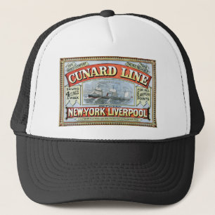 Vintage Cunard Linie, die New York nach Liverpool Truckerkappe