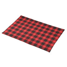 Vintage Cunningham Clan Tartan Rot Schwarz