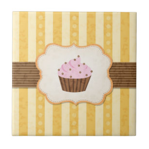 Vintage-Cupcake-Hintergrund Fliese