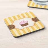 Vintage-Cupcake-Hintergrund Getränkeuntersetzer (Linke Seite)