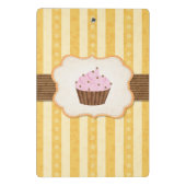 Vintage-Cupcake-Hintergrund Mini Klemmbrett (Rückseite)