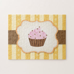 Vintage-Cupcake-Hintergrund Puzzle