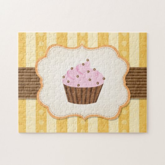 Vintage-Cupcake-Hintergrund Puzzle (Horizontal)